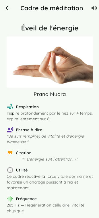 Cadre de méditation